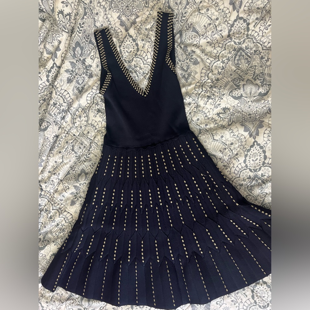 Sandro Jasmine Stretch Ponte Mini Dress.